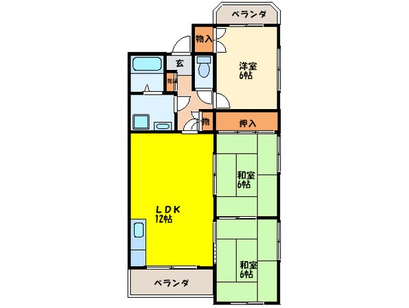 ロイヤル古江の物件間取画像